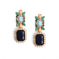 Vanessa Color block Statement Earrings